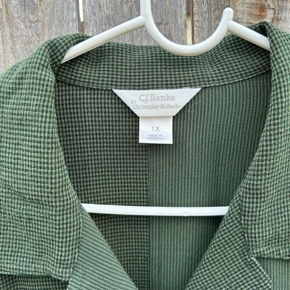 Vintage button down CJ Banks blouse size 1X - Picture 4 of 9